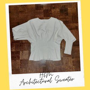 H&M Architectural White Sweater
